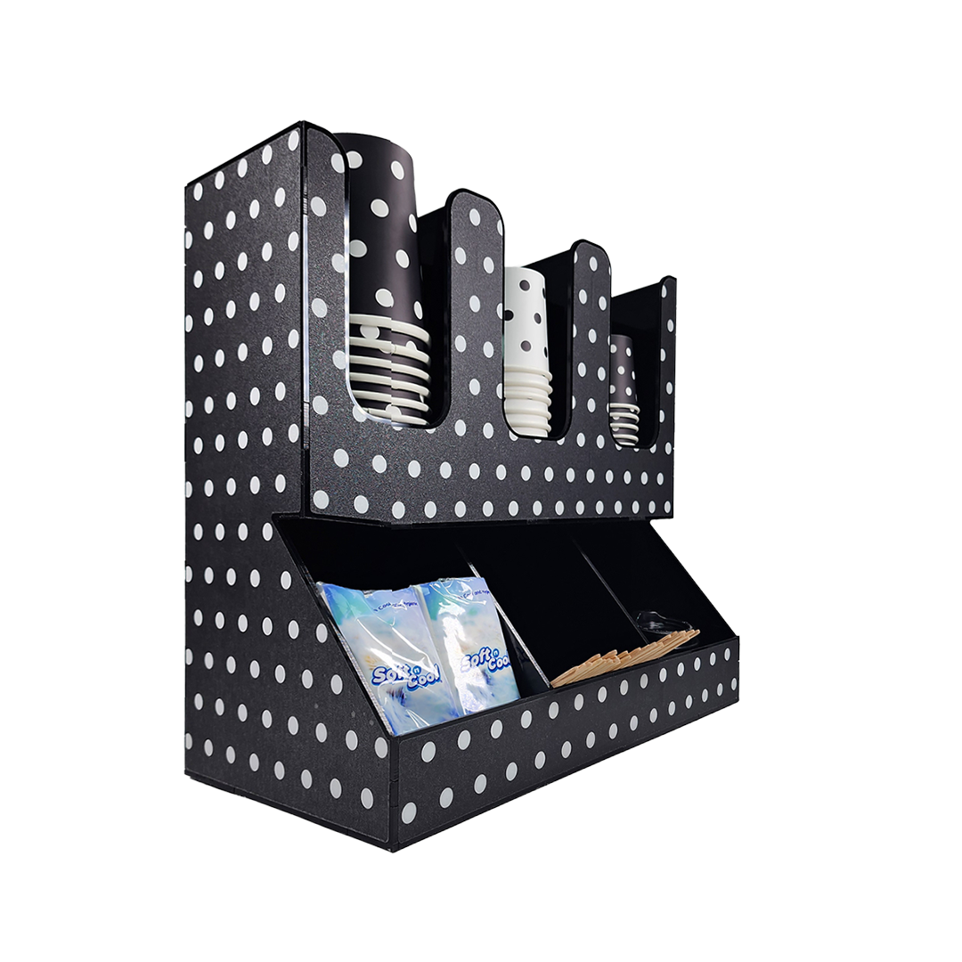 TEA/COFFEE STATION - POLKA BLACK THEME